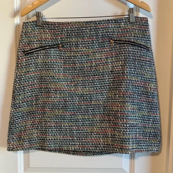 LOFT Multicolor Tweed Mini Skirt - Picture 3 of 7